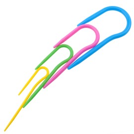 VAKTOK Cable Needles for Knitting ABS Plastic Cable Needles for Knitting U-Shaped Mixed Color Plastic Knitting Needle Holders for Stitch Holders for Knitting and Crocheting 16PCS