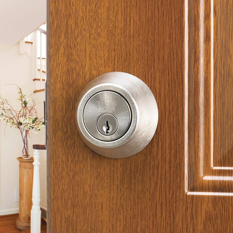 Design House 790634 Adjustable 2-Way Replacement Round Corner Deadbolt Latch
