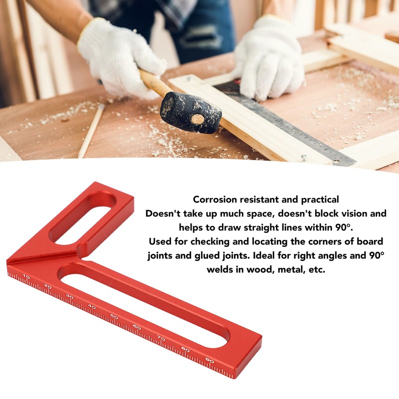Carpenter Square L Shape Aluminum Alloy Height Measuring Scribing 90°