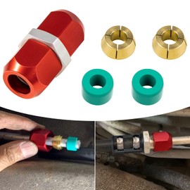 Upgraded 800-643 Line Splices A/C Air Conditioning Repair Splice Connector for 5/16 in. Aluminum Lines, 5pcs