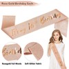 FEISHIONG 18th Birthday Party Decorations Set, Rose Gold Crown Tiara、Sash、Cake