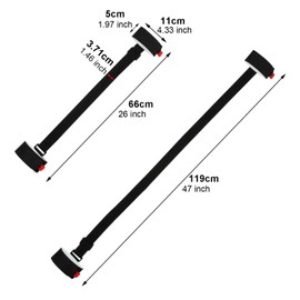 2 Pack Ski Carrier Straps Adjustable Shoulder with Cushioned Ski and Pole Carrier Strap, Adjustable Shoulder Strap, Fastener Tape Loop Strong for Adults Kids (2 Pack)