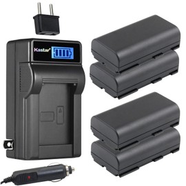 Kastar 4-Pack BP-915 Battery and LCD AC Charger Compatible with Phase One P30 Plus P30+, Phase One P40, Phase One P40 Plus P40+, Phase One P45, Phase One P45 Plus P45+, Phase One P65 Camcorders