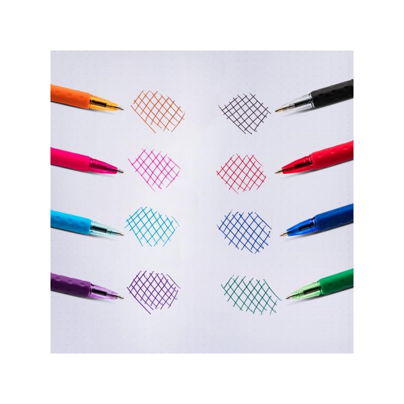 RSVP Mini Ballpoint Pen, (1.0mm) Medium Line, Assorted Ink Colors,