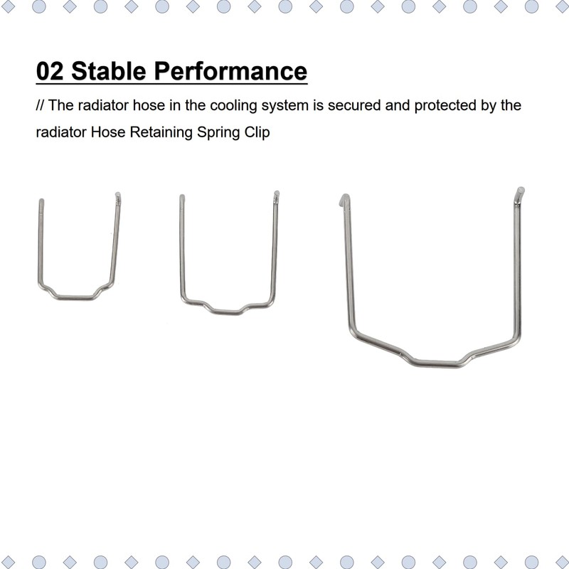 Intercooler Hose Retainer Clips, Anti-Crack Anti-Scratch 3 Pieces Heavy Duty