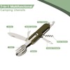 Set of 2 Outdoor Travel Cutlery, 7 in 1 Removable