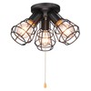 Farmhouse Close to Ceiling Light with Pull Chain, 3 Lights