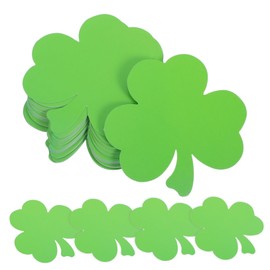 Operitacx 40st Klee-decoupage Einladungs-Kleeblatt- Partydekoration St. Patricks Day Aufkleber DIY-dekore Für Sammelalben DIY-papierausschnitte 300 g Beschichtetes Papier Light Green