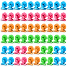 Junarter 60 Pack Refrigerator Magnets with Clips, Fridge Magnets Whiteboard Magnet Clips, Teacher Classroom Must Haves,Manget Heavy Duty, Best for Photo Displays,Whiteboard,Refrigerator,Locker,Plant