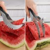 SSKHE 2Pcs Stainless Steel Fruit Slicer, 2 in 1 Double
