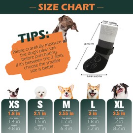 EXPAWLORER Anti Slip Dog Socks to Prevent Licking Paws, Dog Boots & Paw Protectors with Grippers for Winter, Dog Booties for Hardwood Floors, Dog Shoes for Small Medium Large Senior Dogs, Black L