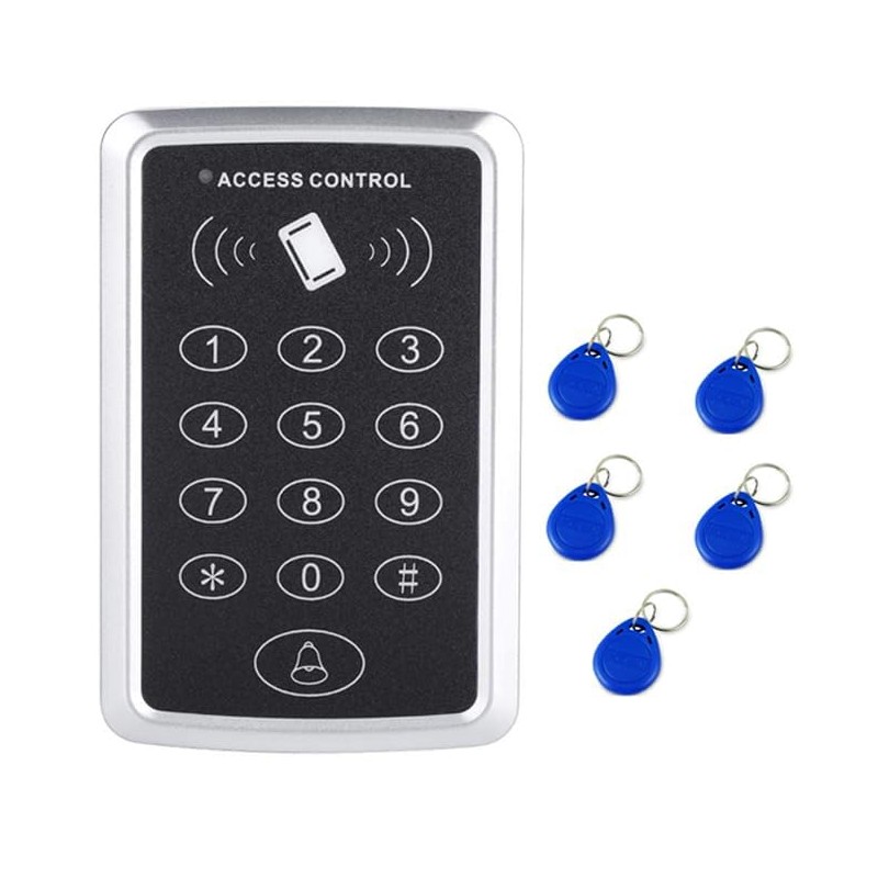 BSTUOKEY Door Access Control Keypad, Stand-Alone Password RFID Reader+5PCS Keyfob