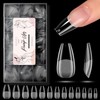 Makartt Short Ballerina Nail Tips for Gel Extensions, 510pcs Half