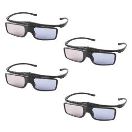 RF 3D Glasses, Active Shutter RF 3D Glasses Rechargeable Suitable for RF 3D TV Projectors, RF 3D Eyewear, Compatible with TDG-BT500A, SSG-5100GB, AN3DG40, Pack of 4