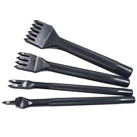 Citian Alloy Stainless Steel 4pcs 4mm 1/2/4/6 Prong Lacing Diamond Stitching Chisel Hole Punches Tool,Sharp Pricking Iron Leather Craft Tool Sets DIY Handwork