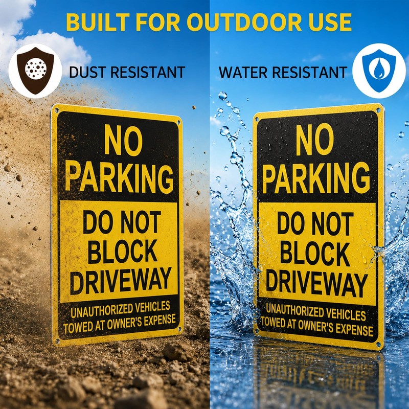 Do Not Block Driveway Sign – No Parking Unauthorized Vehicles