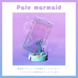 MOTTERU Gradient Waterproof Case, IP68 Waterproof Test Passed, Neck Strap, For Photography, Calling, Operation, Fits All Models (Smartphones Up To 6.7"), Pale Mermaid MOT-WPCGD-PU