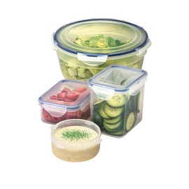 Lock & Lock HPL931 Round Storage Container - Clear/Blue, 100 ml