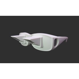 MOJO-HOME White Lazy Glasses Horizontal Reader Periscope Mirror Glasses - Watch TV in Bed!