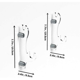 WANLIAN Sword Holder Sword Hook Acrylic Double Layer Wall Mounted Samurai Swords Luxury Table Stand for Katana or Wakizashi Sword Can Support All Swords (Clear)