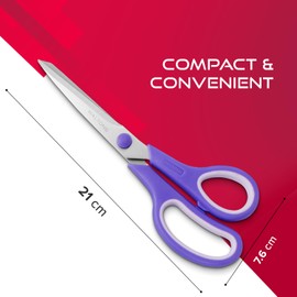 Haltons Multipurpose Scissors - Pack of 3 - Ultra Sharp Thickened Blades - Comfort-Grip Handles - Ergonomic Design - Reinforced Hinge - Metal & Plastic - 21x7.6 cm - Home, Office, Craft, Kitchen