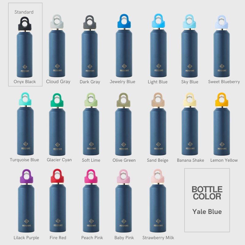 REVOMAX Carbonated Vacuum Insulated Bottle, No Cap, 20 oz (592