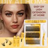 QUEWEL Lash-Cluster Kit 176Pcs D Curl Mixed 3 Styles Eyelashes-Individual