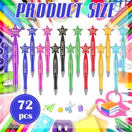 Sherr 72 Pcs Welcome Back to School Ballpoint Pens Back to School Supplies First Day of Pens Gifts Office
