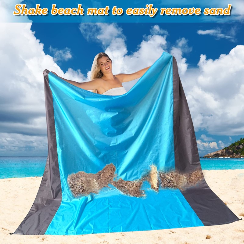 MIAHART Beach Blanket Sandproof Waterproof Picnic Blanket Oversized Beach Mat
