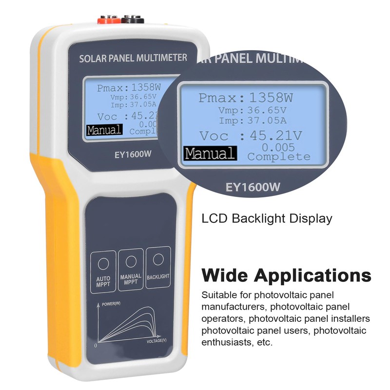 KKnoon 1600 W Photovoltaic Panel Multimeter Solar Panel MPPT Tester