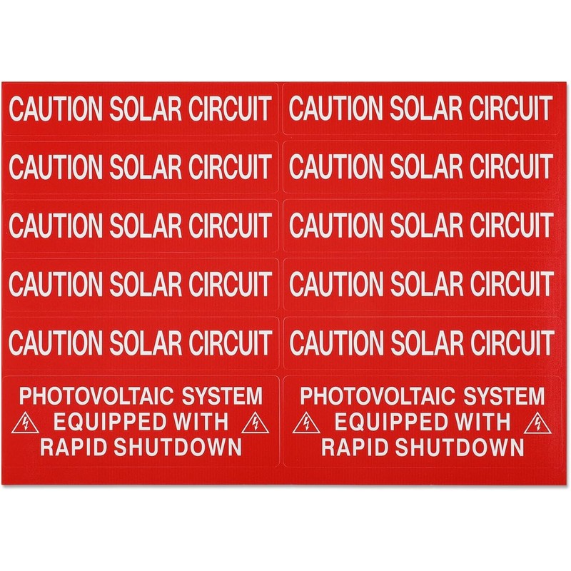 62-Pack Solar PV System Label Kit - Code 2020/2023 Compliant