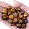 YATOJUZI 20PCS Tiger Eye Heart Healing Crystals Natural Tiger's Eye