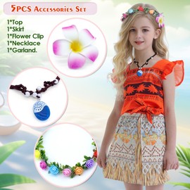 HenzWorld Girls Princess Fancy Party Dress Adventure Outfit Kids Birthday Easter Costume Cosplay Fancy Outfit 3T 4T