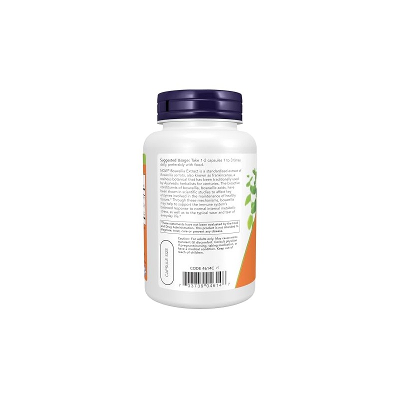 NOW Boswellia Extract 250 mg,120 Veg Capsules