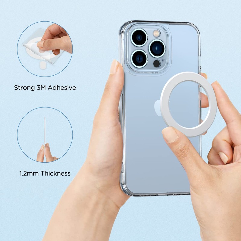 OUTXE Magnetic Adapter Ring 2Pack, Universal Magnet Sticker Compatible with