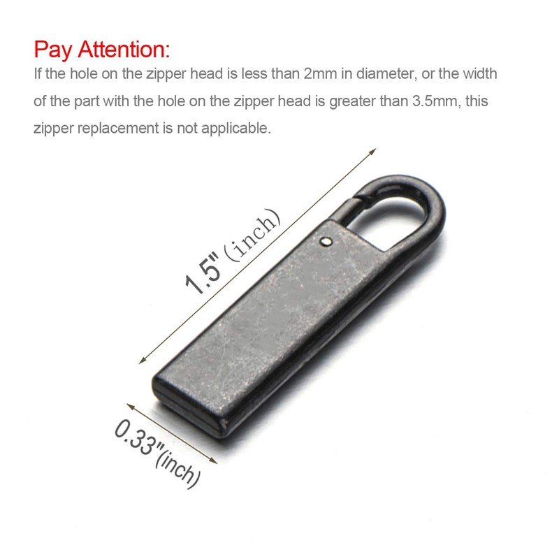 Zpsolution Zipper Pull Replacement Metal Zipper Handle Mend Fixer Zipper