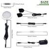 AIBOO 12V LED Under Cabinet Lights Kit 6 Pack Black