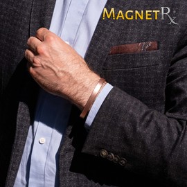 MagnetRX® Magnetic Copper Bracelet for Men & Women – Pure Copper Mens Bracelet or Cuff Bangle (Medium)
