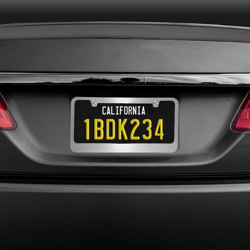 BDK Heavy Duty Rust-Proof Stainless Steel Chrome License Plate Frame