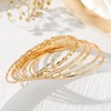 Gold Bracelets for Women Waterproof Dainty Bangle Cuff Bracelets Set
