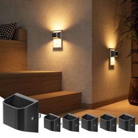 NIORSUN Night Lights Plug Into Wall, Auto Brightness Sensor Night Light, 3000K Warm White, Ultra-Slim Wall Light for Hallway Bathroom Bedroom Stairs, Black, 6 Pack