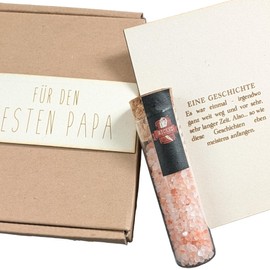 Papa Geschenk - Salz im Glas & eingravierte Geschichte - Für Väter, die alles bedeuten Geburtstag Vatertag Geschenk