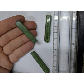 Polished Green Nephrite Jade Crystal Stone Tower Obelisk Point