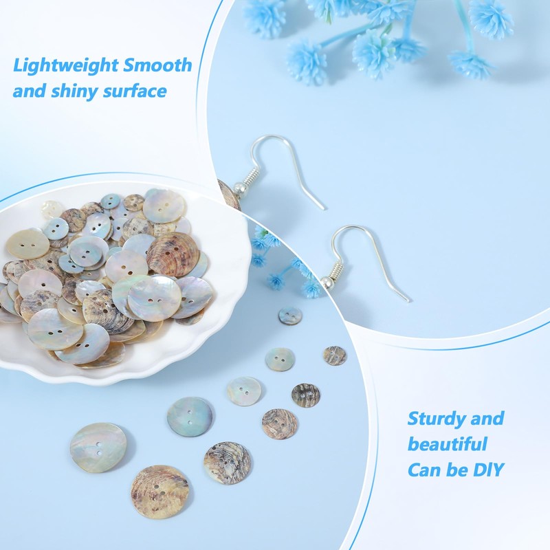 100pcs Shell Buttons for Clothes, Ymapinc Natural Shell Large Buttons,