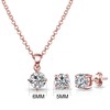 Philip Jones Rose Gold Plated Round Solitaire Set Created with