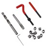 15 Pcs Thread Repair Tool Kit M10x1.25mm Metal Threaded Inserts