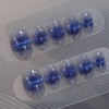 Blue Pop Magnet Handmade Nail Tips - Long Ballerina /