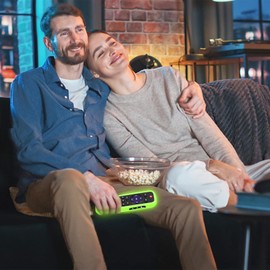 Remote Case for Roku, Battery Cover for TCL Roku Smart TV Steaming Stick Remote, Roku TV Remote Cover Silicone Protective Controller Universal Sleeve Skin Glow in The Dark Green