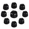 Unbranded Gloss Black Diamond Cut Engine Bolt Cap Set For