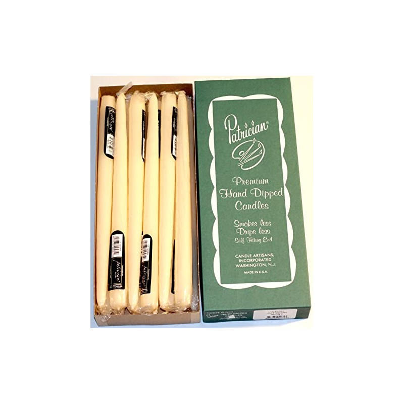 12'' Taper Candles Pack/12. Made in USA (Ivory)